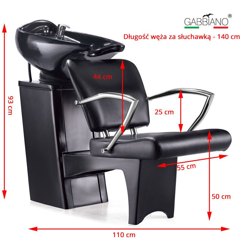 Gabbiano Frisørstol - Sort Q-2278