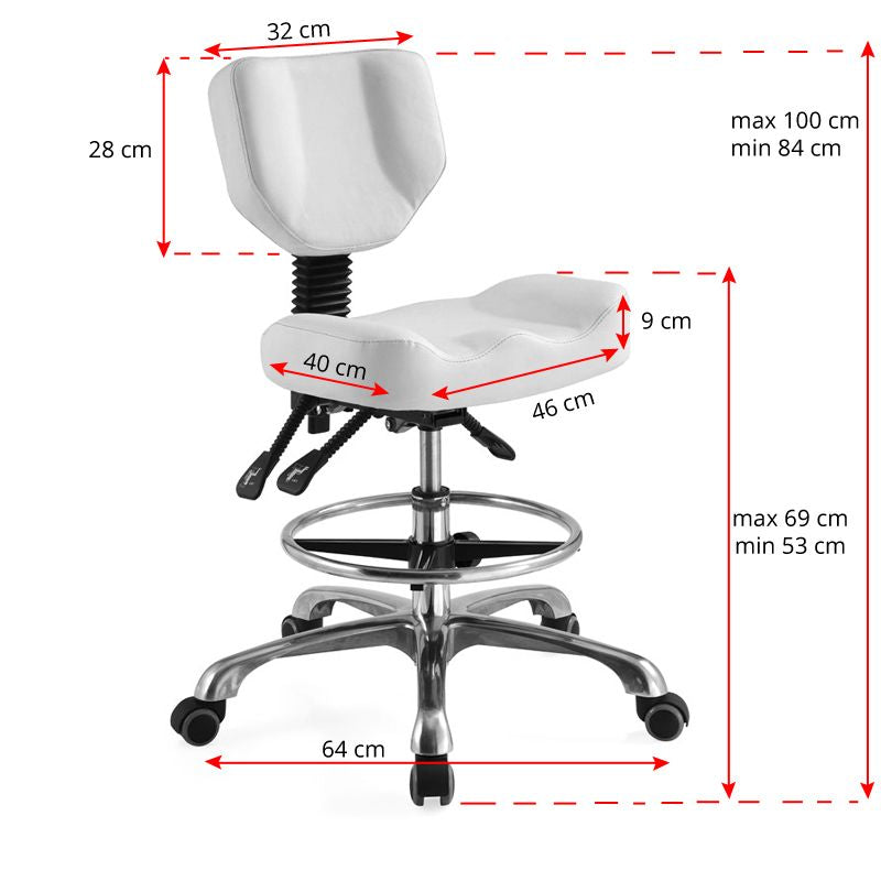 Behandlerstol A-4299 Hvid - Next Cosmeitcs