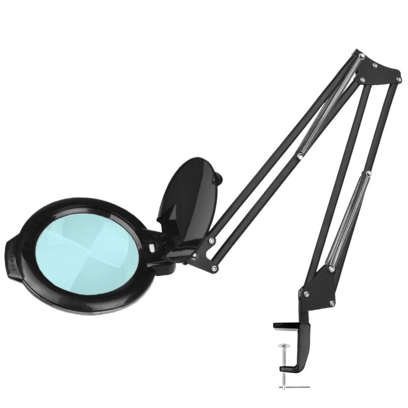 GLOW - Lup Ringlight 8013/6 til bordmontering, Sort - Next Cosmeitcs