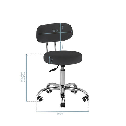 Kosmetik taburet - Sort A-007