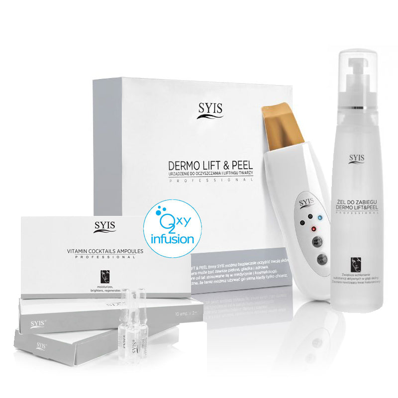 Syis enhed Dermo Lift&amp;Peel hudscrubber guldspatel + Syis kosmetik - Next Cosmeitcs