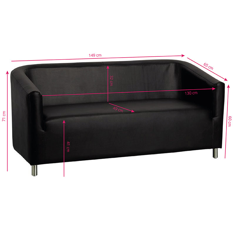 Gabbiano Venteværelse Sofa M021 - Sort - Next Cosmeitcs