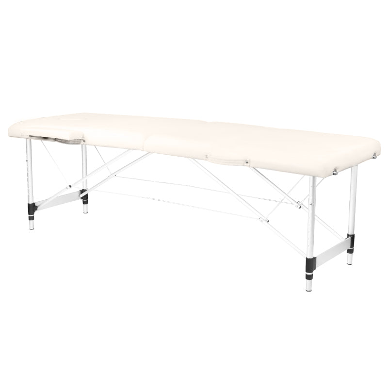 Foldbart Aluminium Massagebord Comfort 2-segment Creme - Next Cosmeitcs