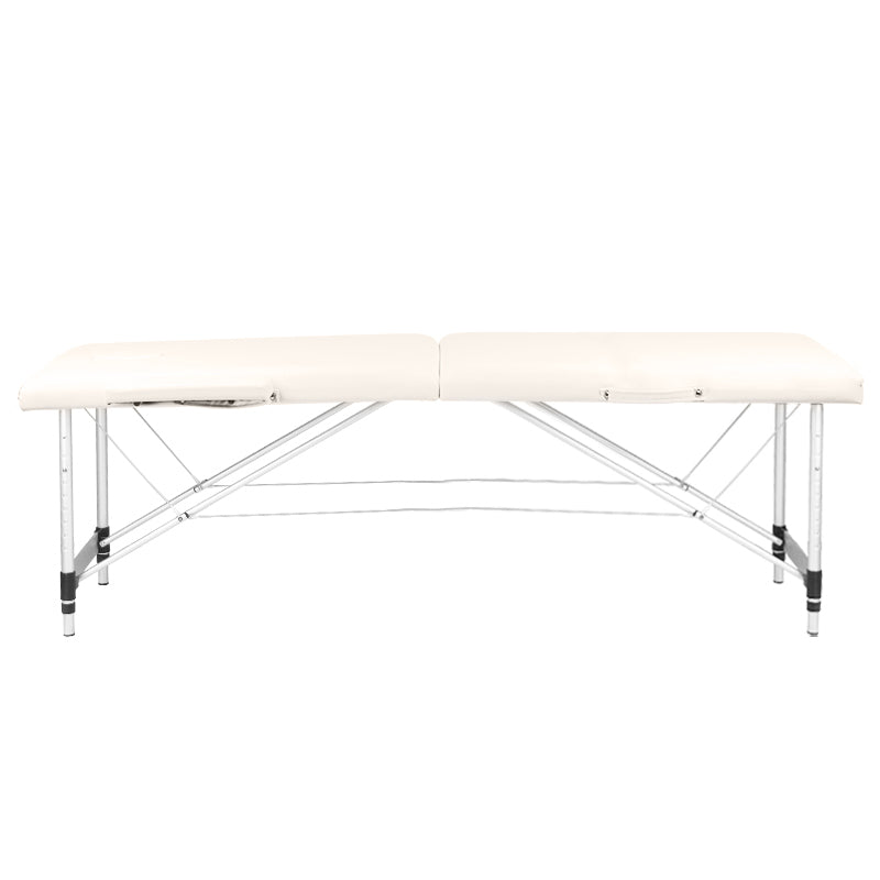 Foldbart Aluminium Massagebord Comfort 2-segment Creme - Next Cosmeitcs