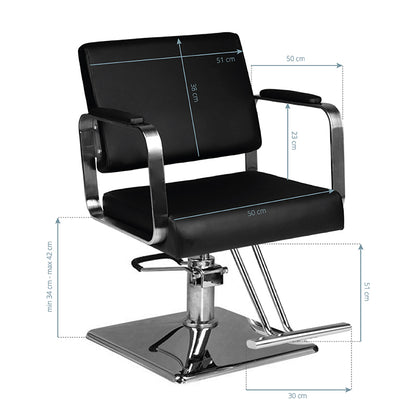 Frisørstol - HS202 Sort