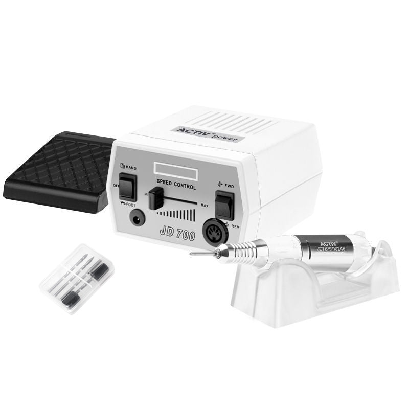 Elektrisk neglefil - Activ Power JD700 inkl. DBD-F fræsersæt Hvid