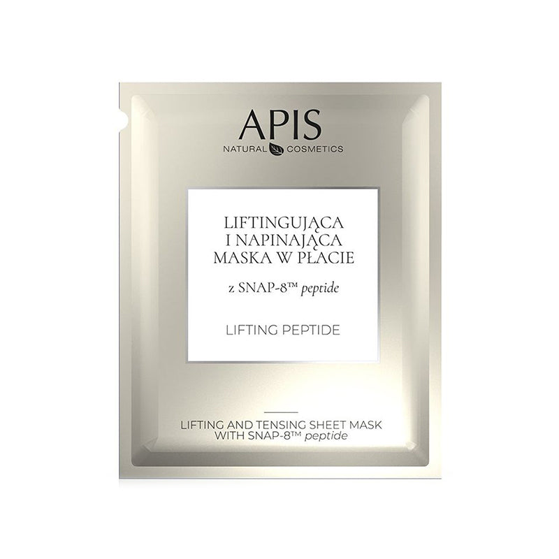 Apis Lifting Peptide - Løftende og Opstrammende Maske i Arkform med SNAP-8™ Peptid - Next Cosmeitcs