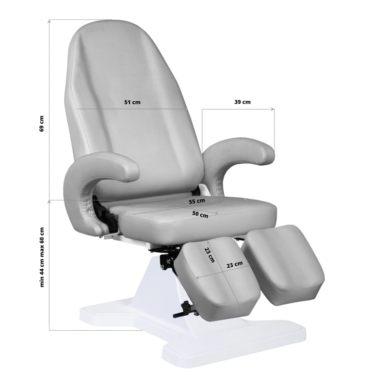 Hydraulisk fodplejestol 112 grå - Next Cosmeitcs