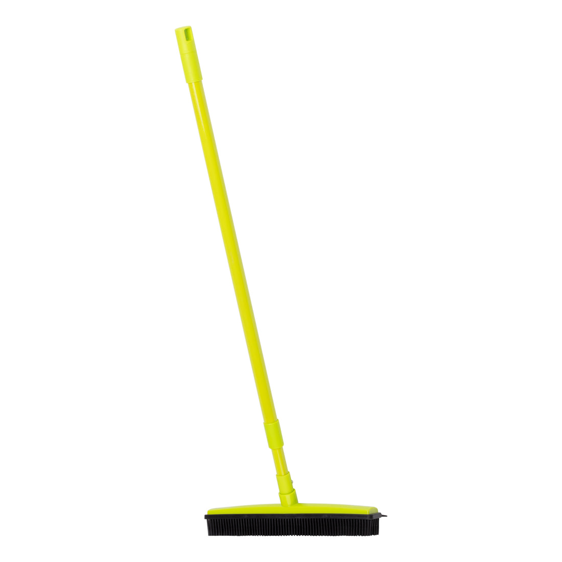 Rubber hairbrush with telescopic handle