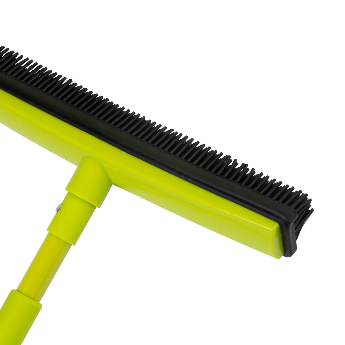 Rubber hairbrush with telescopic handle