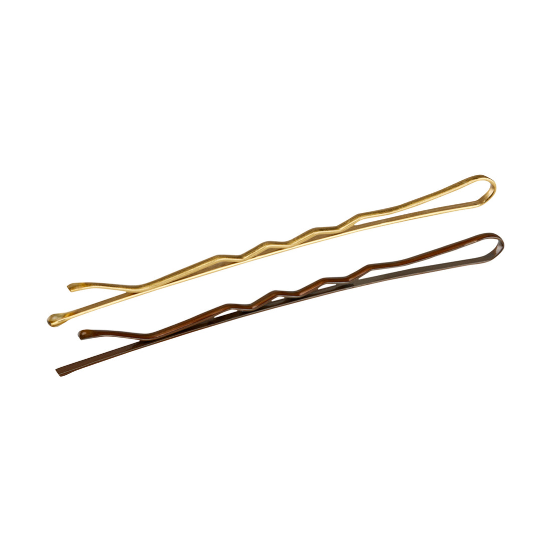 E-64 Frisørnåle, 36 stk., 6 cm, Guld og Brun, Blandede Farver - Next Cosmeitcs