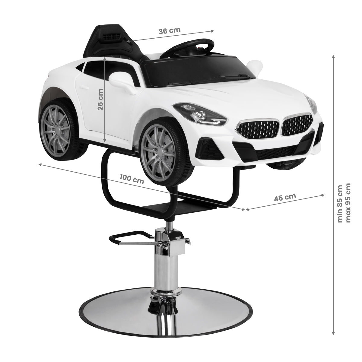 Frisørstol til Børn BMW Hvid - Next Cosmeitcs