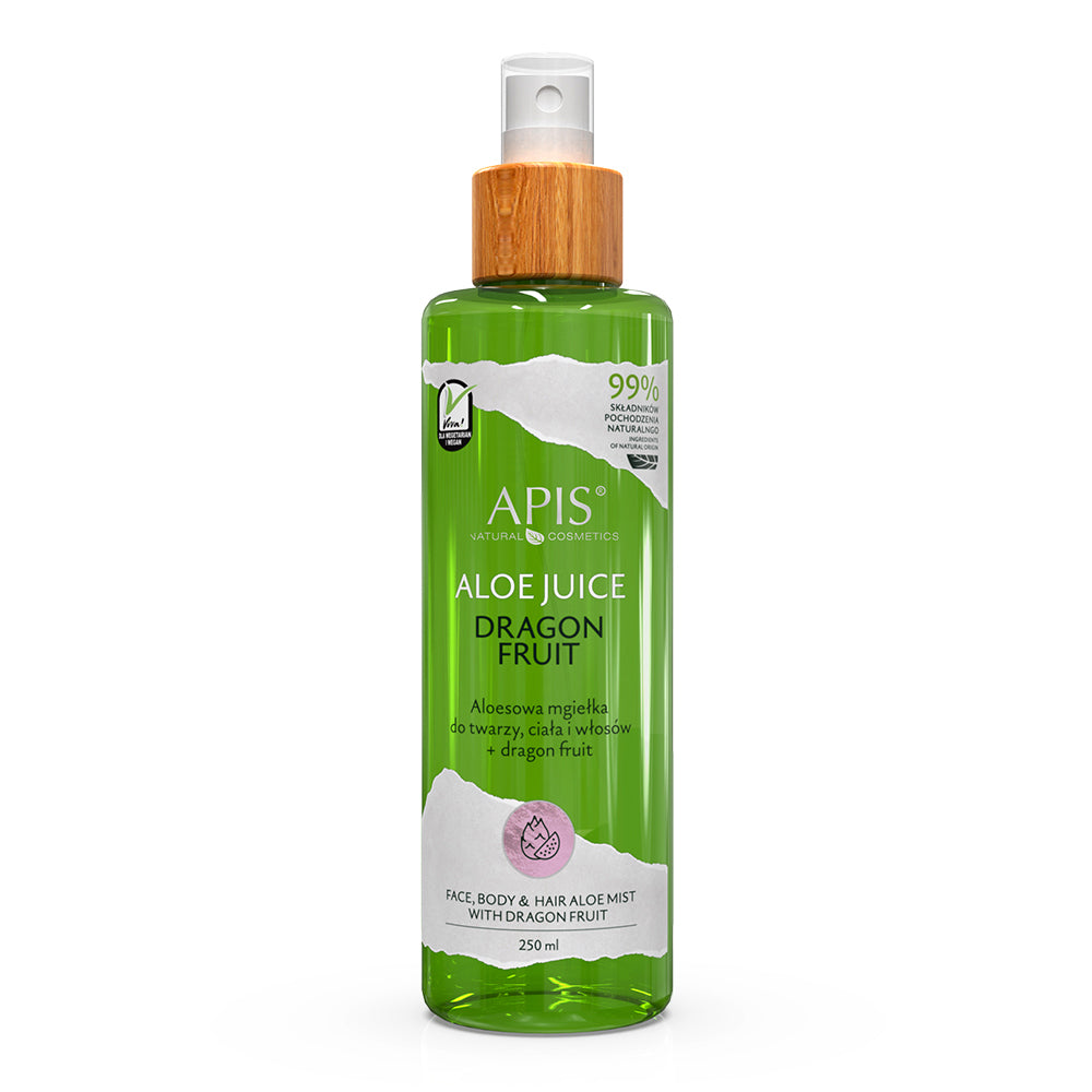 Apis natürliches Aloe Vera Aloe-Nebel für Gesicht, Körper und Haar Drachenfrucht 250 ml