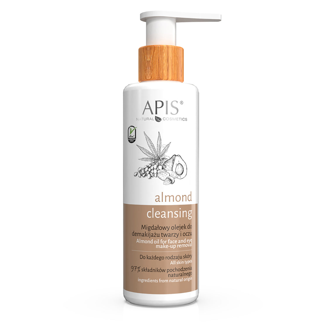 Apis mandelolie til ansigts- og øjenmakeupfjerning 150 ml - Next Cosmeitcs