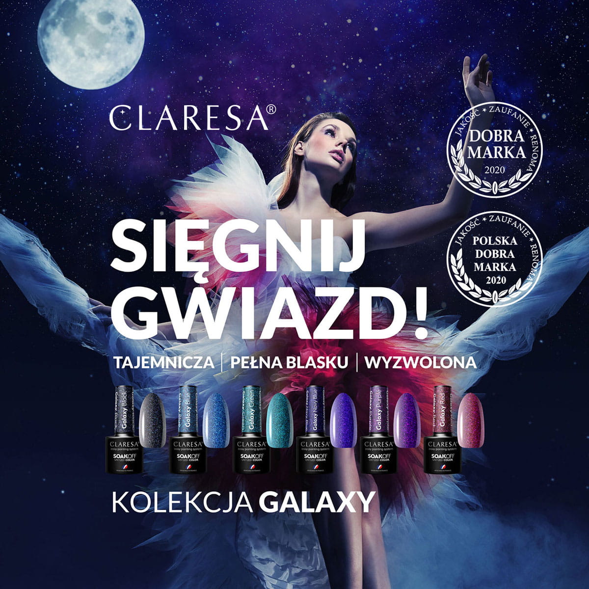 CLARESA Galaxy Navy Blue hybrid neglelak 5g