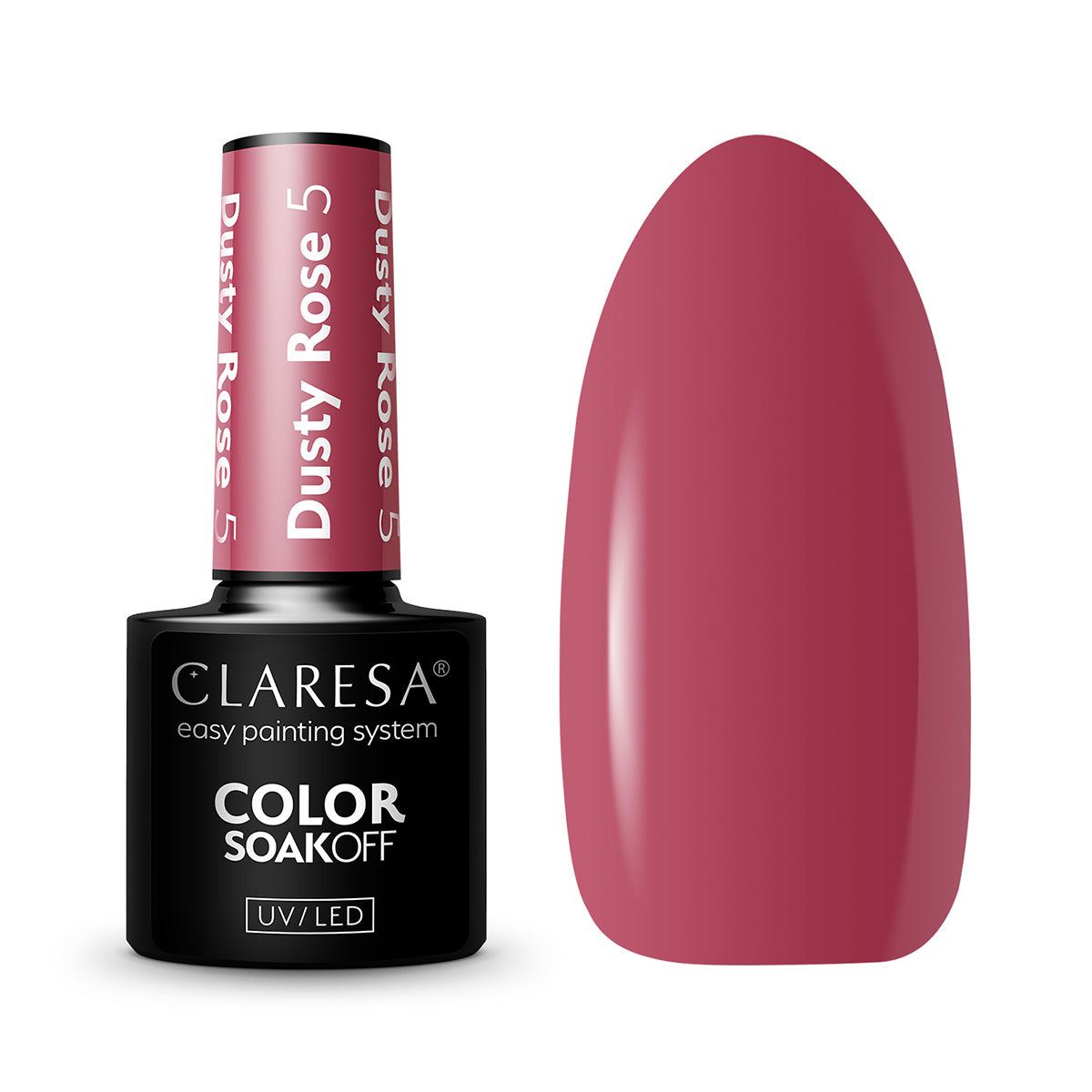 CLARESA Hybrid neglelak DUSTY ROSE 5 -5g - Next Cosmeitcs