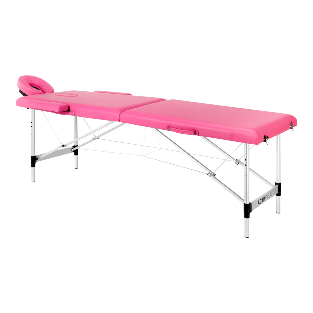 Foldbart Aluminium Massagebord Comfort 2-segment Rød