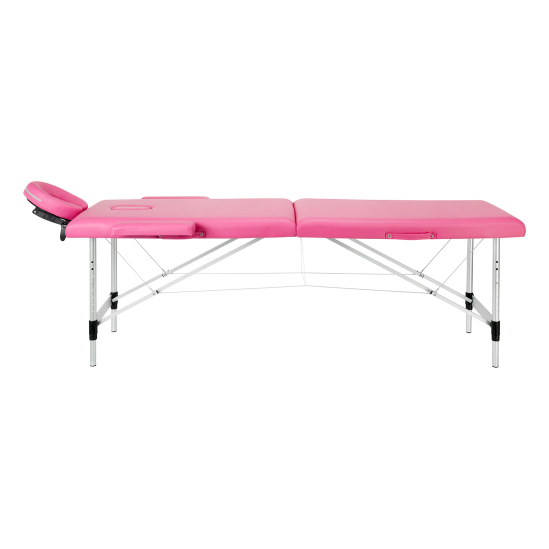 Foldbart Aluminium Massagebord Comfort 2-segment Rød