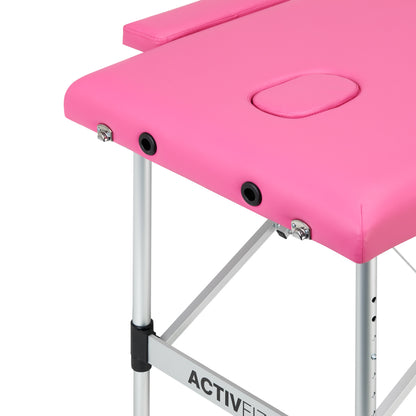 Foldable Aluminum Massage Table Comfort 2-segment Red