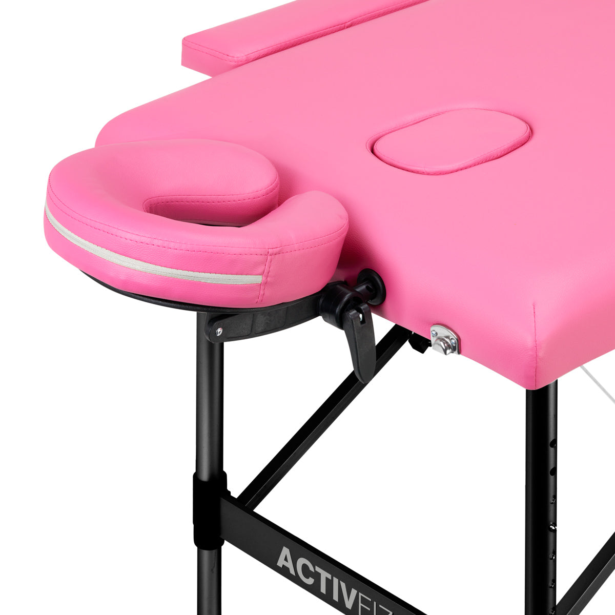Foldable Aluminum Massage Table Comfort 2-segment Black and Red