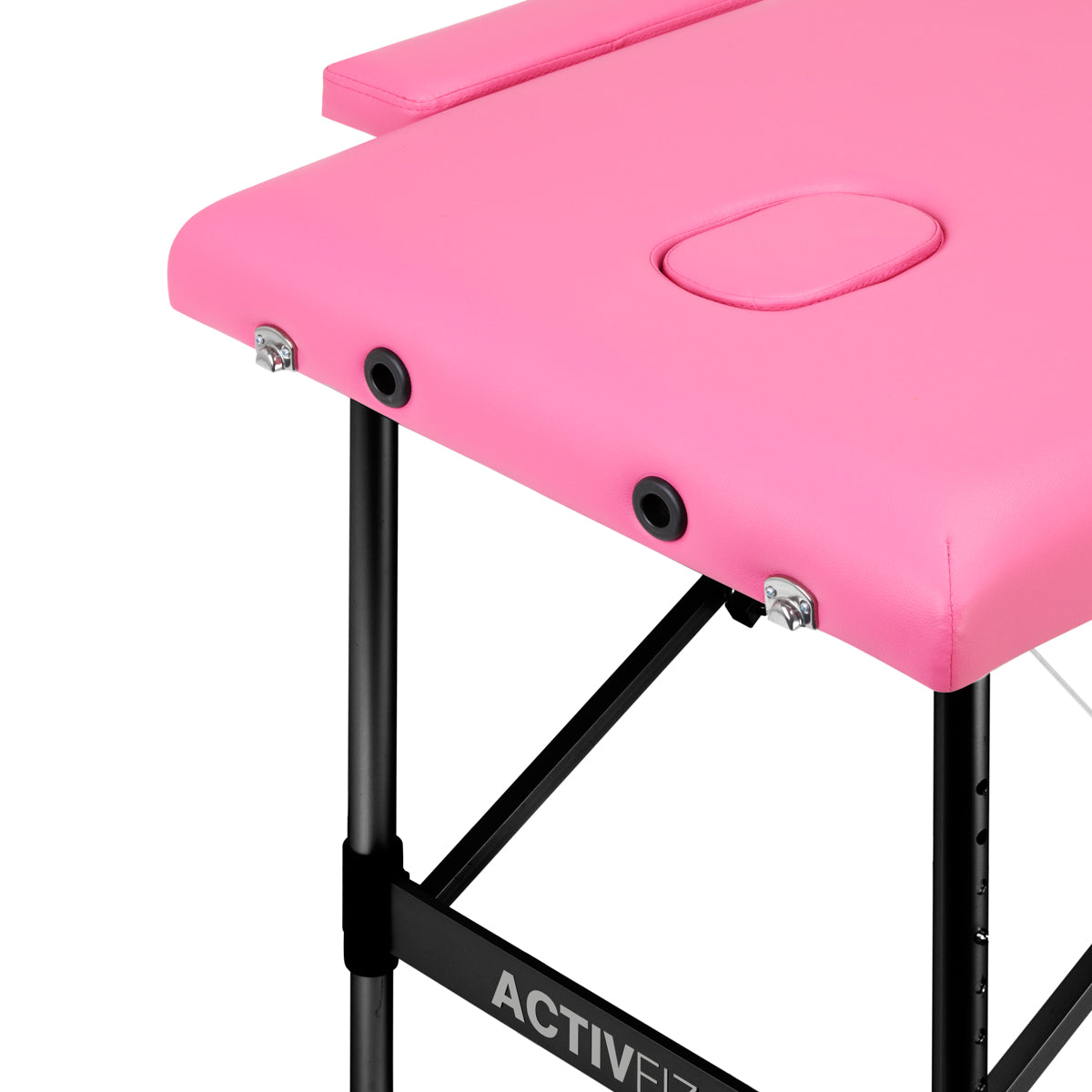 Foldable Aluminum Massage Table Comfort 2-segment Black and Red