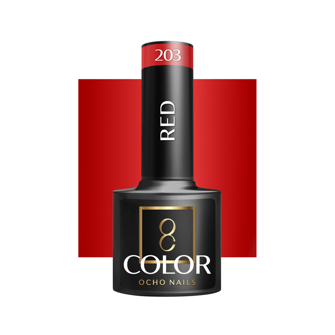 OCHO NAILS Hybrid Neglelak Rød 203 -5 g - Next Cosmeitcs
