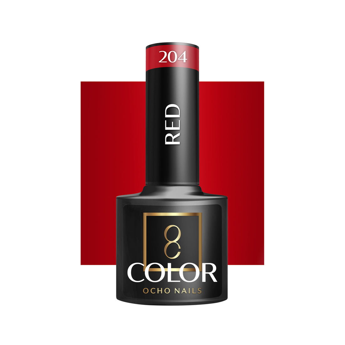 OCHO NAILS Hybrid Neglelak Rød 204 -5 g - Next Cosmeitcs