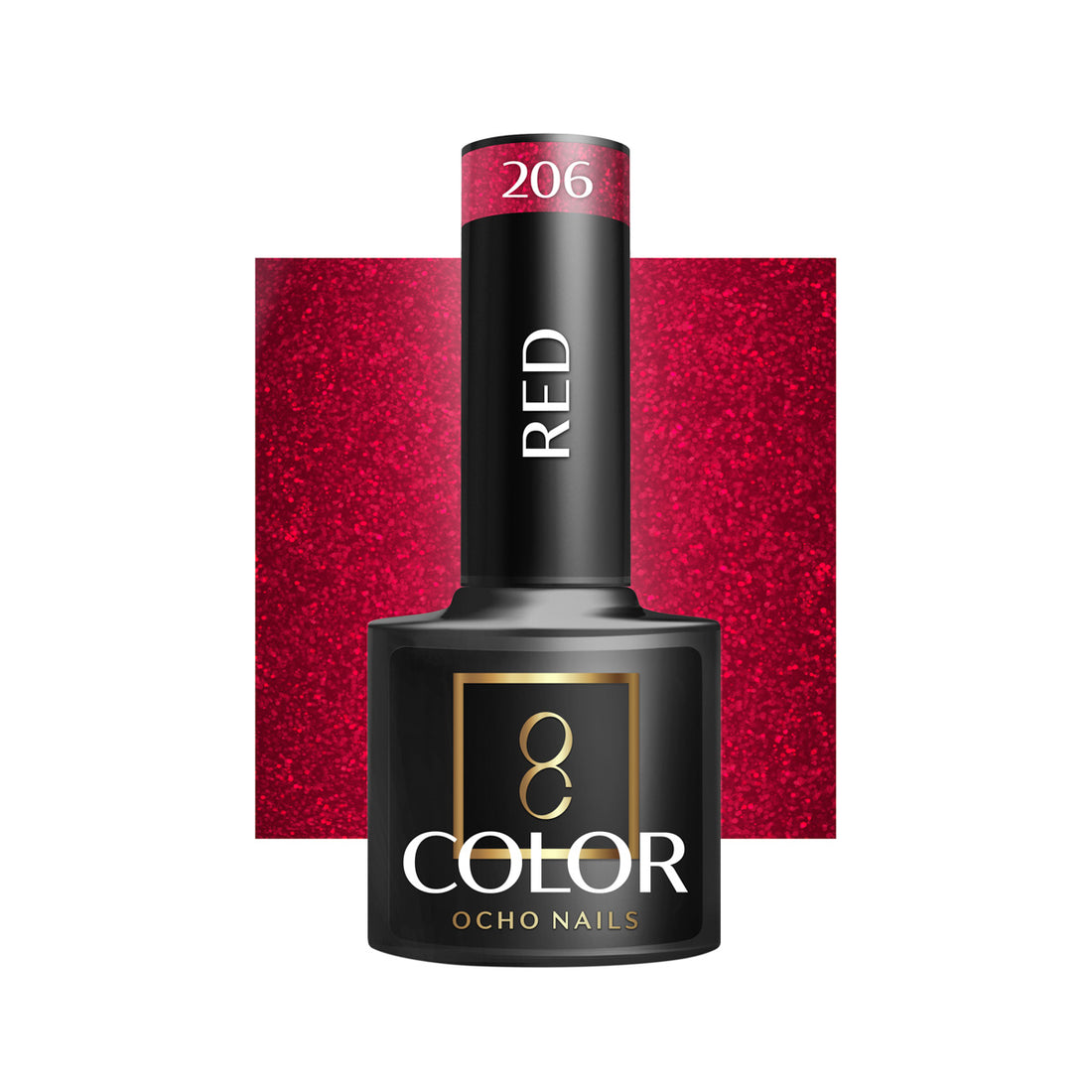 OCHO NAILS Hybrid Neglelak Rød 206 -5 g - Next Cosmeitcs