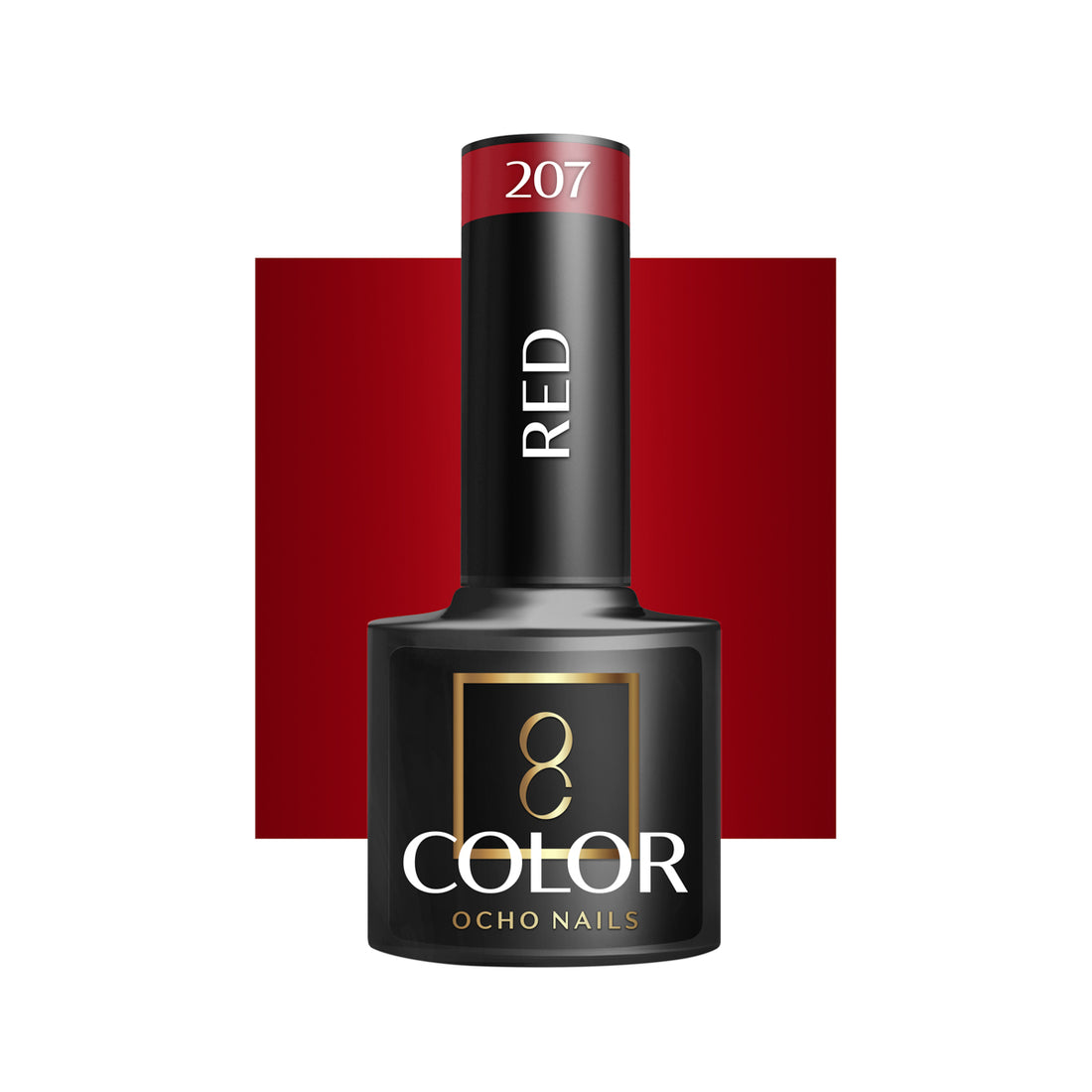 OCHO NAILS Hybrid Neglelak Rød 207 -5 g - Next Cosmeitcs
