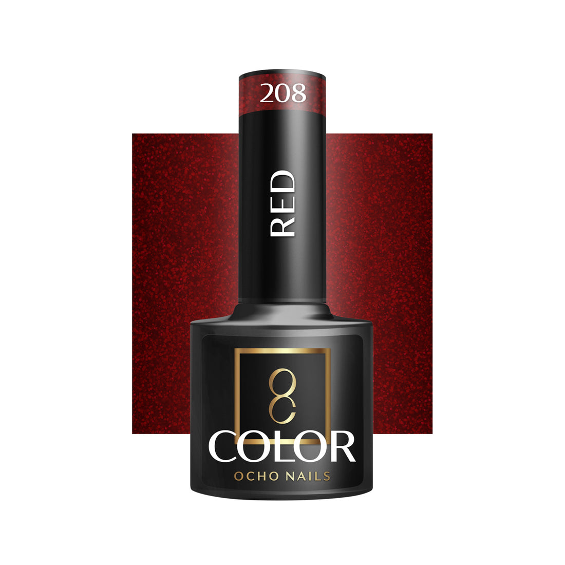 OCHO NAILS Hybrid Neglelak Rød 208 -5 g - Next Cosmeitcs