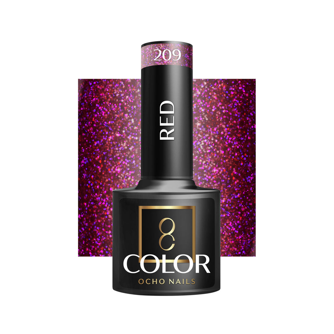 OCHO NAILS Hybrid Neglelak Rød 209 -5 g - Next Cosmeitcs