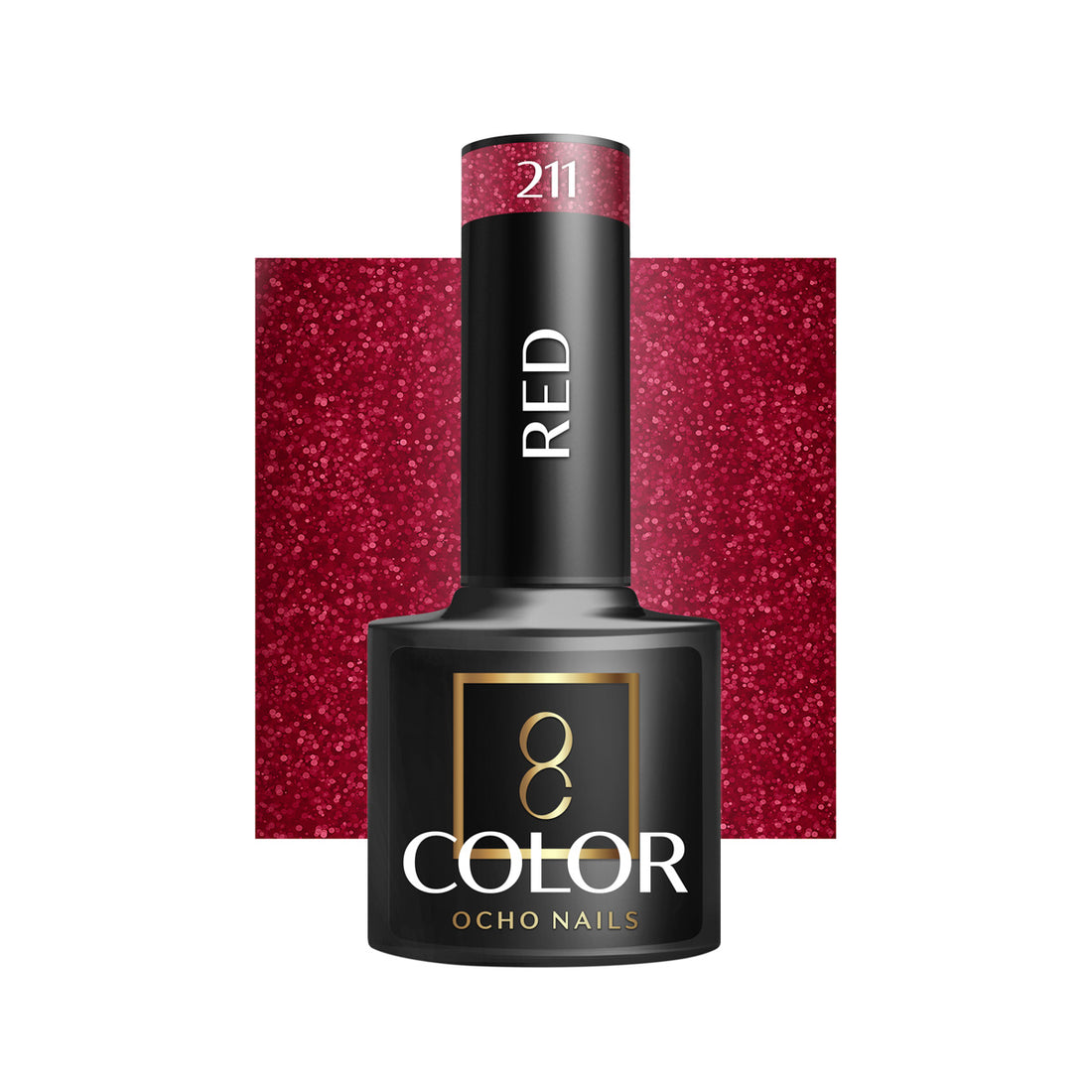 OCHO NAILS Hybrid Neglelak Rød 211 -5 g - Next Cosmeitcs