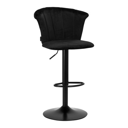 Barstol QS-B801 i Sort velour - Next Cosmeitcs