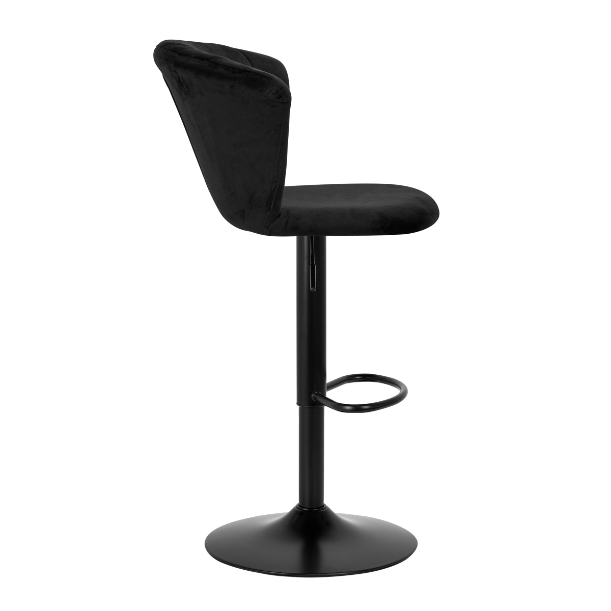 Barstol QS-B801 i Sort velour - Next Cosmeitcs