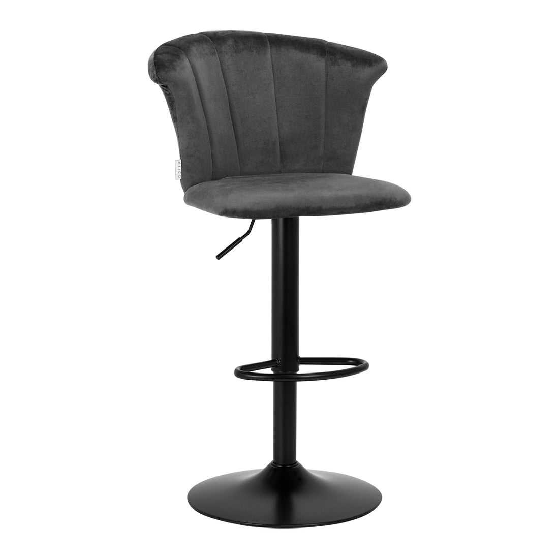 Barstol QS-B801 i Grå velour - Next Cosmeitcs