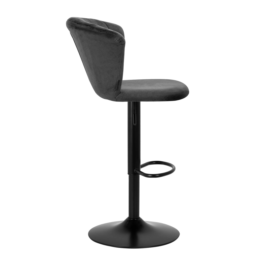 Barstol QS-B801 i Grå velour - Next Cosmeitcs