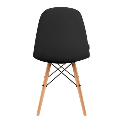 Skandinavisk stol QS-185 Eco Læder Sort - Next Cosmeitcs