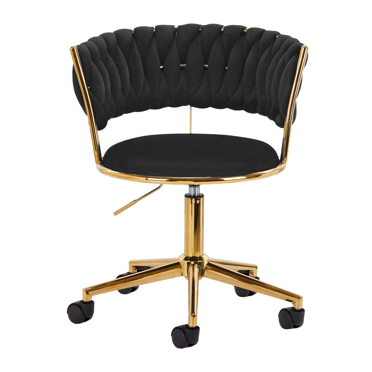 Swivel chair QS-GW01G in black velvet