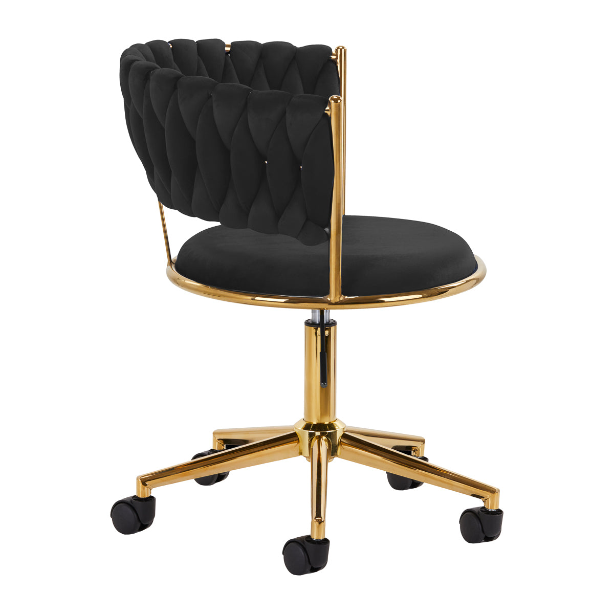 Swivel chair QS-GW01G in black velvet