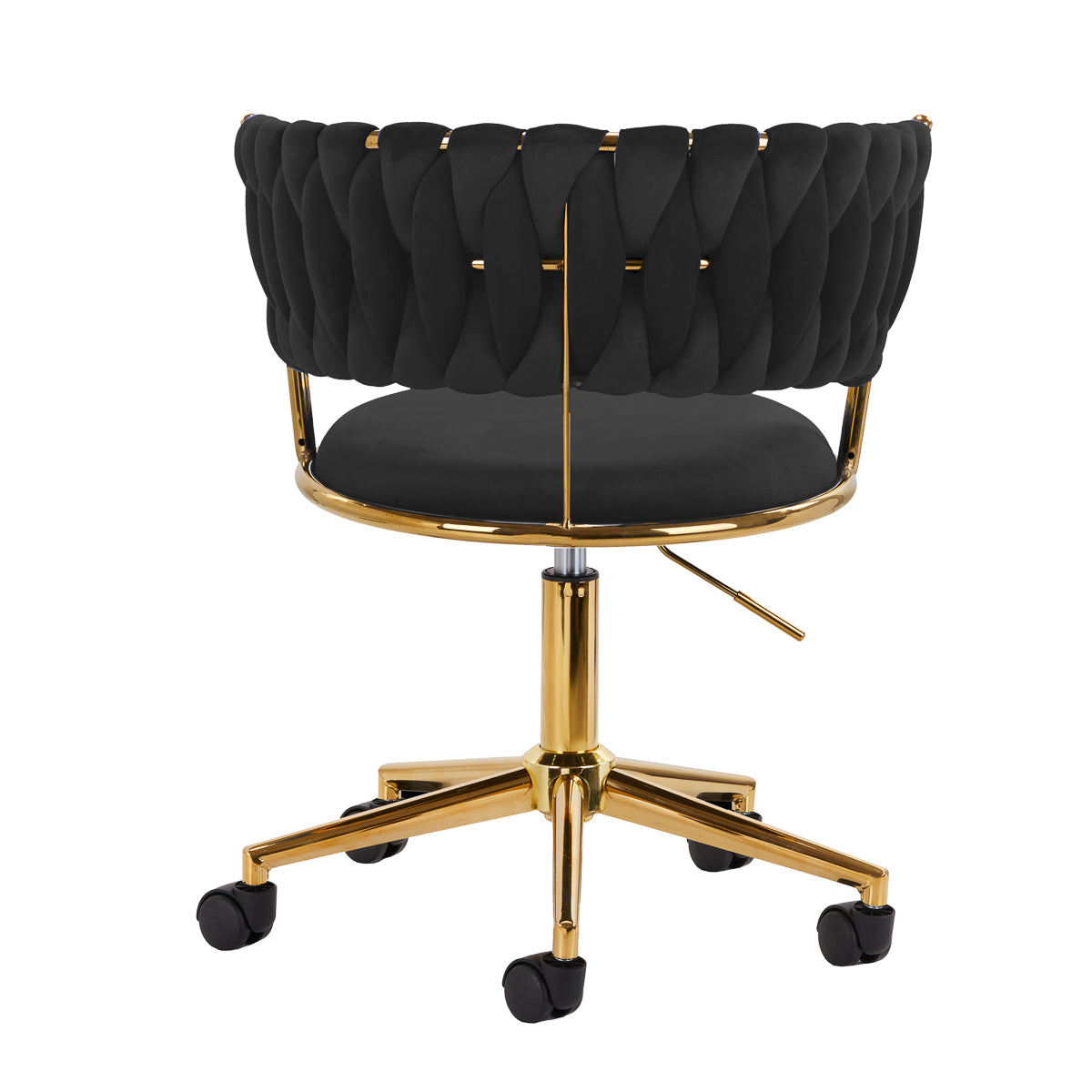 Swivel chair QS-GW01G in black velvet