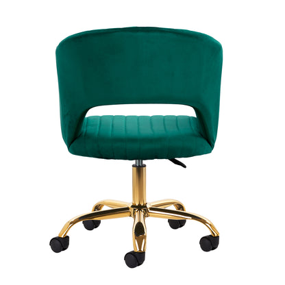 Drejestol QS-OF212G Velour Grøn - Next Cosmeitcs