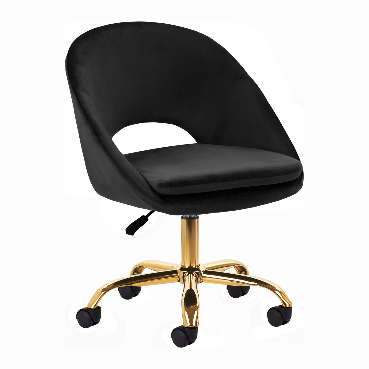 Drejestol QS-MF18G Velour Sort - Next Cosmeitcs