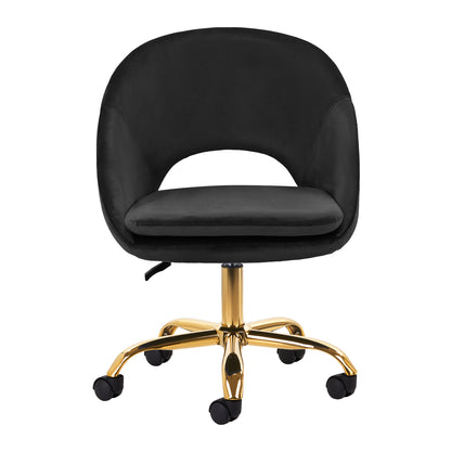 Drejestol QS-MF18G Velour Sort - Next Cosmeitcs