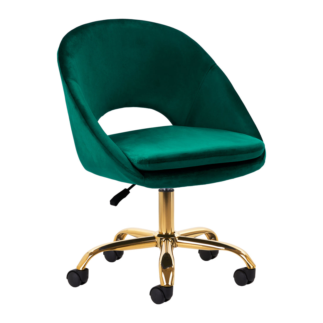 Drejestol QS-MF18G Velour Grøn - Next Cosmeitcs