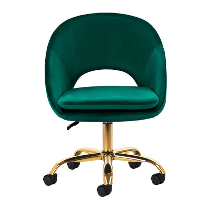 Drejestol QS-MF18G Velour Grøn - Next Cosmeitcs