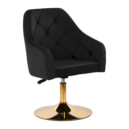 Drejestol QS-BL14G i Velour, Sort - Next Cosmeitcs