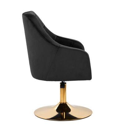 Drejestol QS-BL14G i Velour, Sort - Next Cosmeitcs