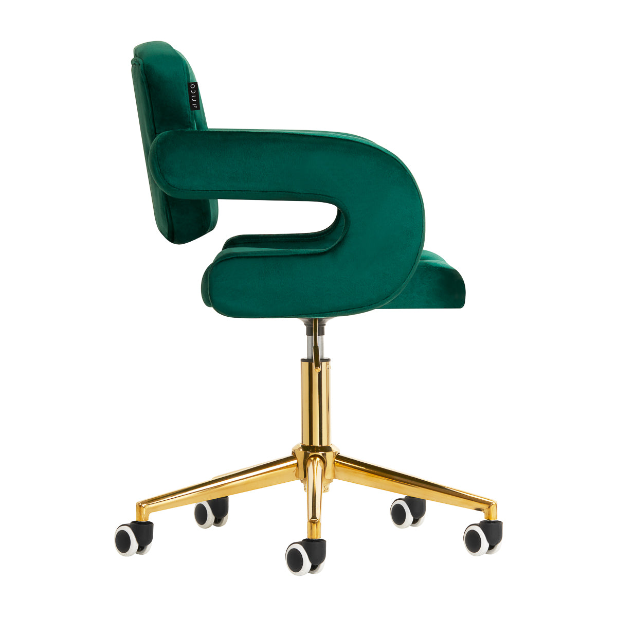 Drejestol med Hjul QS-OF213G Velour Grøn