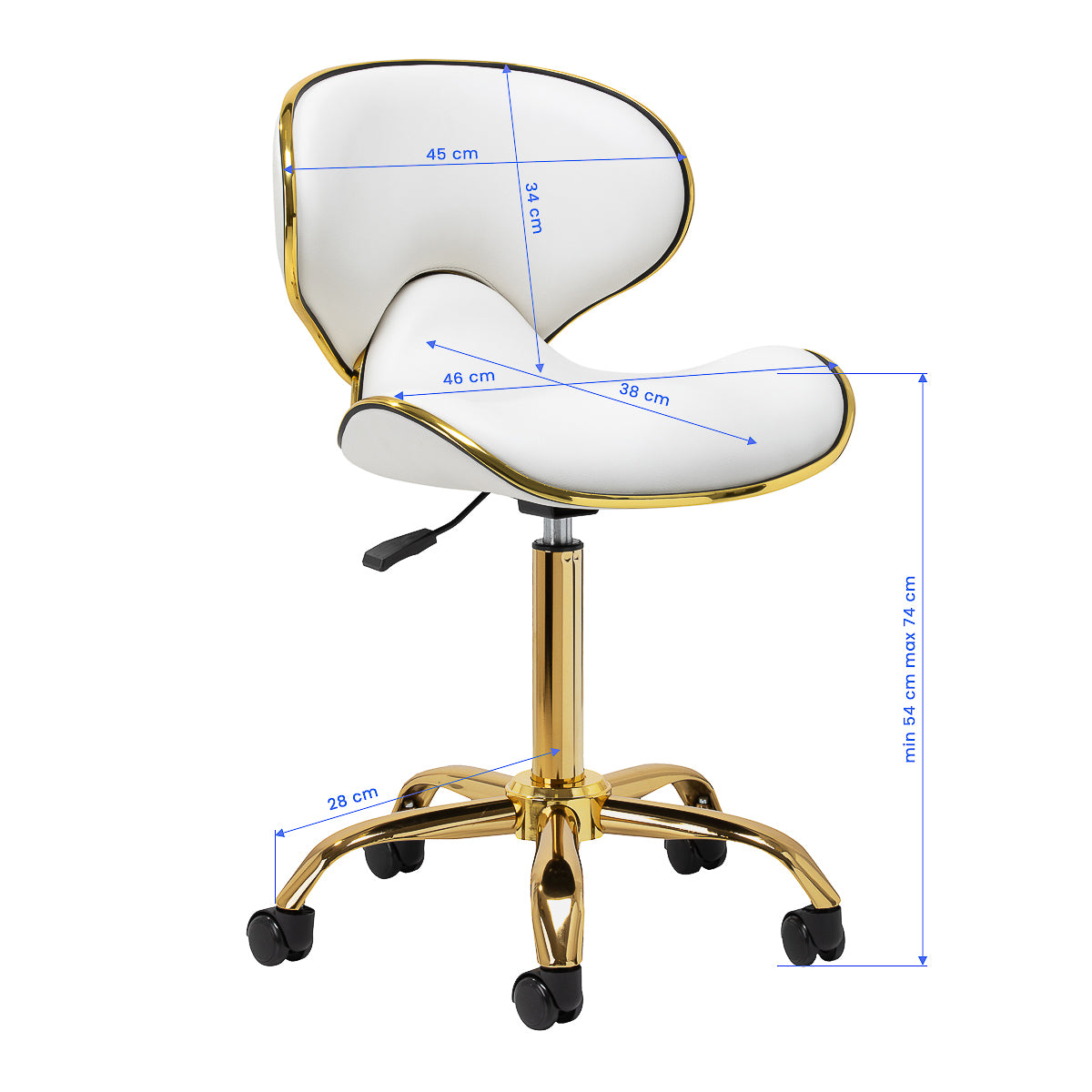 Kosmetikstuhl Snow Q84 Weißgold