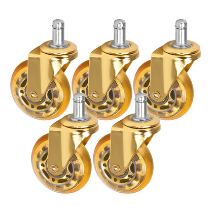Goldene Gummirollen für Bürostühle, 5er-Set